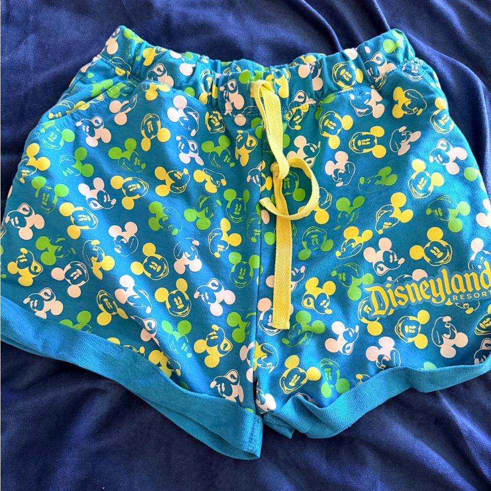 Disney Blue and Yellow Mickey Mouse Women's Shorts
